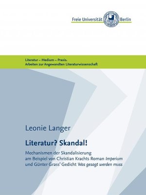 cover image of Literatur? Skandal!